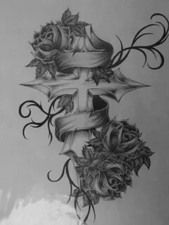 Cross And Rose Tattoo Pictures * Half Sleeve Tattoo Site