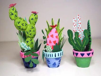 Paper Cacti: Illustrator Kim Sielbeck crafts bright coloured