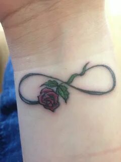 Wrist tattoo infinity rose Tattoos, Infinity tattoos, Wrist 