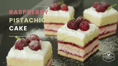 라즈베리 피스타치오 레이어 케이크 만들기 : Raspberry pistachio layer cake Reci