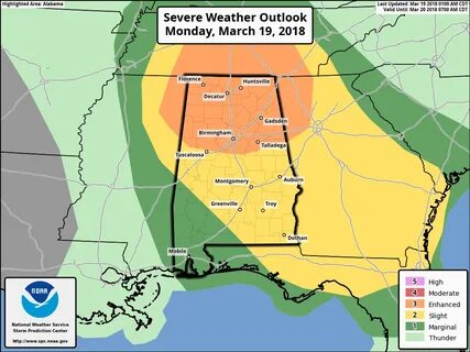 Severe Storms Likely Later Today/Tonight : The Alabama Weath