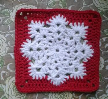 Snowflake granny square Schema uncinetto, Uncinetto, Lavoro 