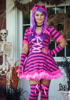 Plus Size Sexy Wonderland Cat Costume Cheshire Cat Costume W