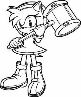 Amy Sonic Coloring Pages - Coloring Home