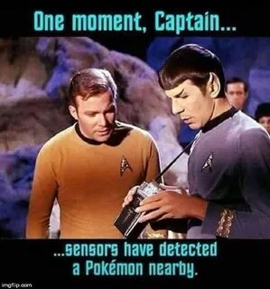 Spock and Kirk looking for pokemon Star trek funny, Spock fu