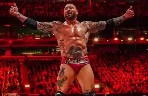 Batista following his defeat to Triple H at WrestleMania con