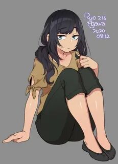 Safebooru - 1girl 2020 agawa ryou artist name black hair bla