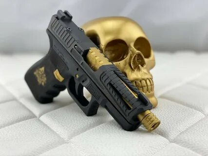 Black Rose Firearms Glock 19 Gen 3 "Gold Skully"