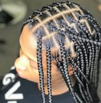 Small knotless braids Box braids styling, Braided hairstyles