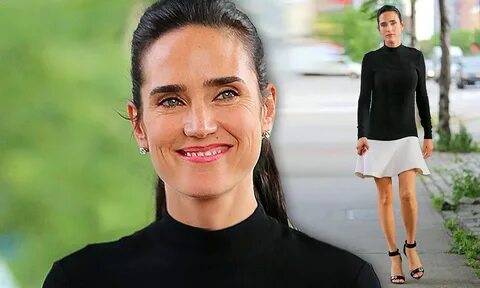 Jennifer Connelly parades her toned pins as she struts down 