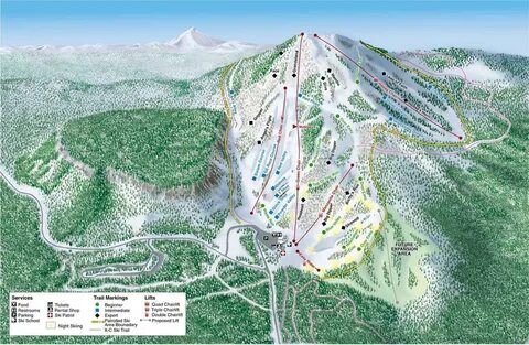 Hoodoo Ski Area Ski Trail Map * mappery