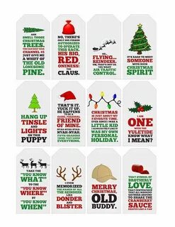 Ernest Saves Christmas Quote Gift Tags Printable Typography 