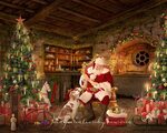 Christmas room christmas digital christmas drop Santa's Cabi