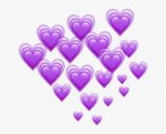 Purple Hearts Heart Emoji Emojis Freetoedit Remixit - Free T
