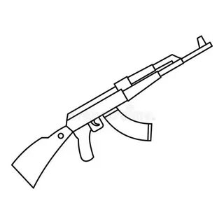 Kalashnikov Icon in Filled, Thin Line, Outline and Stroke St