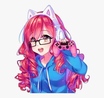 Kawaii Anime Girl Gamer , Png Download - Chica Gamer Anime K