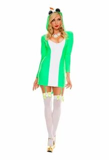 Hot Yoshi Hooded Dress Costume Costumes for women, Yoshi cos