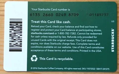 Gift Card Balance Starbucks