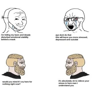 It is ok. Soyjaks vs. Chads Chad, Know your meme, Memes