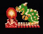 Super Mario Bowser Perler Scene Perler bead mario, Diy perle