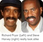 Richard Pryor Left and Steve Harvey Right Really Look Alike 