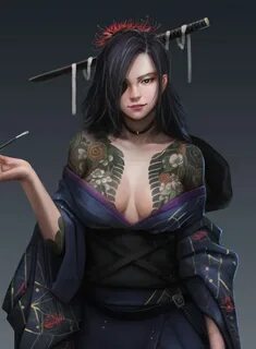 Spider Lily, Alen Rocha Samurai art, Warrior woman, Female s
