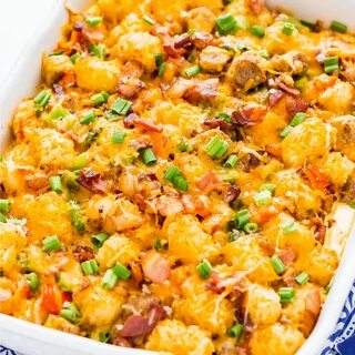 Tater Tot Breakfast Casserole ⋆ Real Housemoms