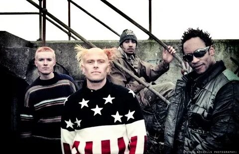 Group The Prodigy 'Firestarter' 1996 promo shoot photos