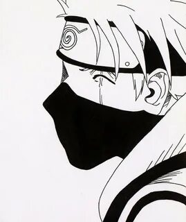 Drawn naruto black and white - Pencil and in color drawn nar
