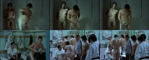 Nude French muscle guys in showeres in locker rooms!