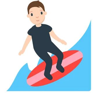 Person surfing emoji clipart. Free download transparent .PNG