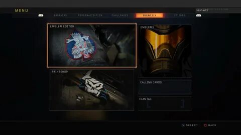 Emblem Editor and Paintshop are available in Black Ops 4 on 