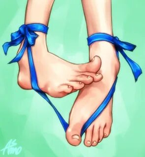 The Big ImageBoard (TBIB) - ankle ribbon asmo deus barefoot 
