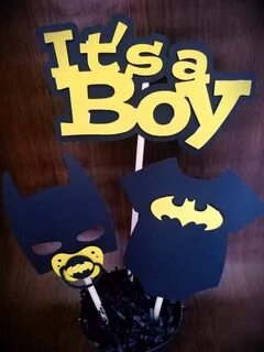 Batman centerpiece, batman shower, boy theme baby shower, mo