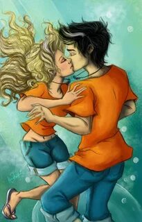 Percabeth Underwater kiss, Percy jackson, Percabeth