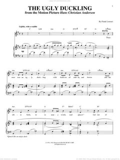 Loesser - The Ugly Duckling sheet music for voice and piano 