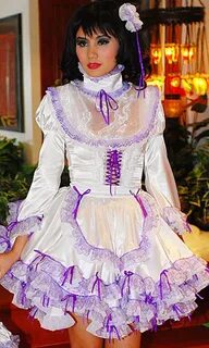Custom Made Princess Sissy Satin Organza Dress Outfit Fancy 
