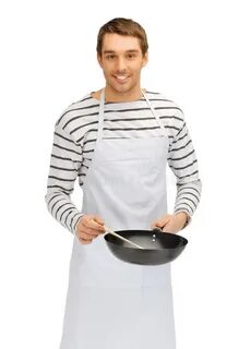 Handsome Man with Pan and Spoon Stock Photo - Image of chief