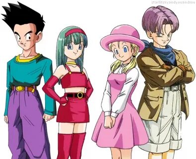 Dragon Ball Females Photo: Goten X Bra and Marron X Trunks D