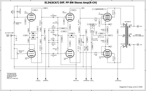 EL34(6CA7) Diff. PP Stereo amp V0.0