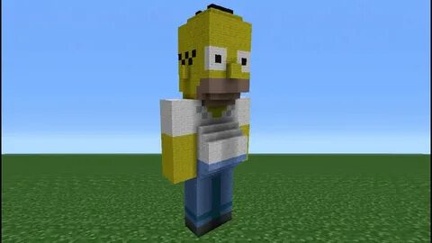 Minecraft Homer Simpson Statue All in one Photos