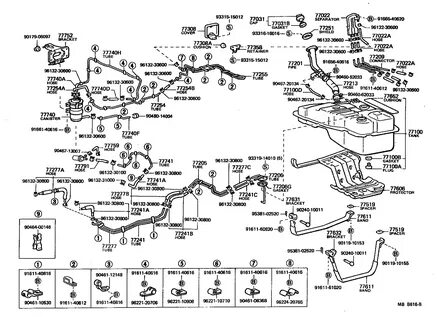 FUEL TANK & TUBE LAND CRUISER 08.1980 - 10.1981