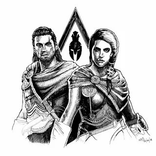 Warren K Smith в Твиттере: "#Kassandra and #Alexios #fanart 