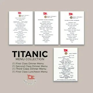 DIGITAL DOWNLOAD Titanic Menu Collection madistamundus Digital Prints Art & Coll