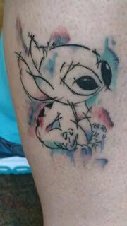 My watercolour Stitch Stitch tattoo, Time tattoos, Ohana tat