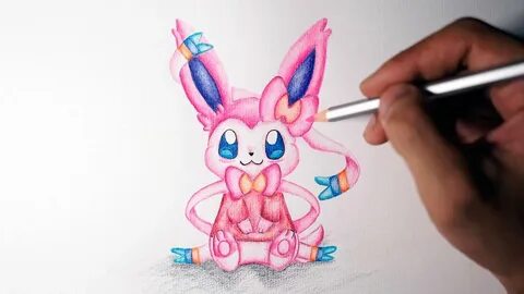 Eevee Evolution - How To Draw Sylveon (Cute Version) - YouTu