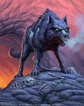Guard Warg Fantasy art, Fantasy wolf, Creatures