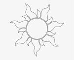 Sun Clipart Outline Png - Tangled Sun Template , transparent