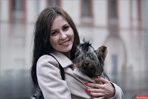 Фото: Портрет девушки с терьером. Фотограф Игорь Майоров. Фо
