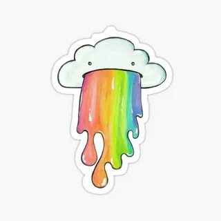 "Funny Little Cloud Vomit Rainbow" Sticker for Sale by Defin